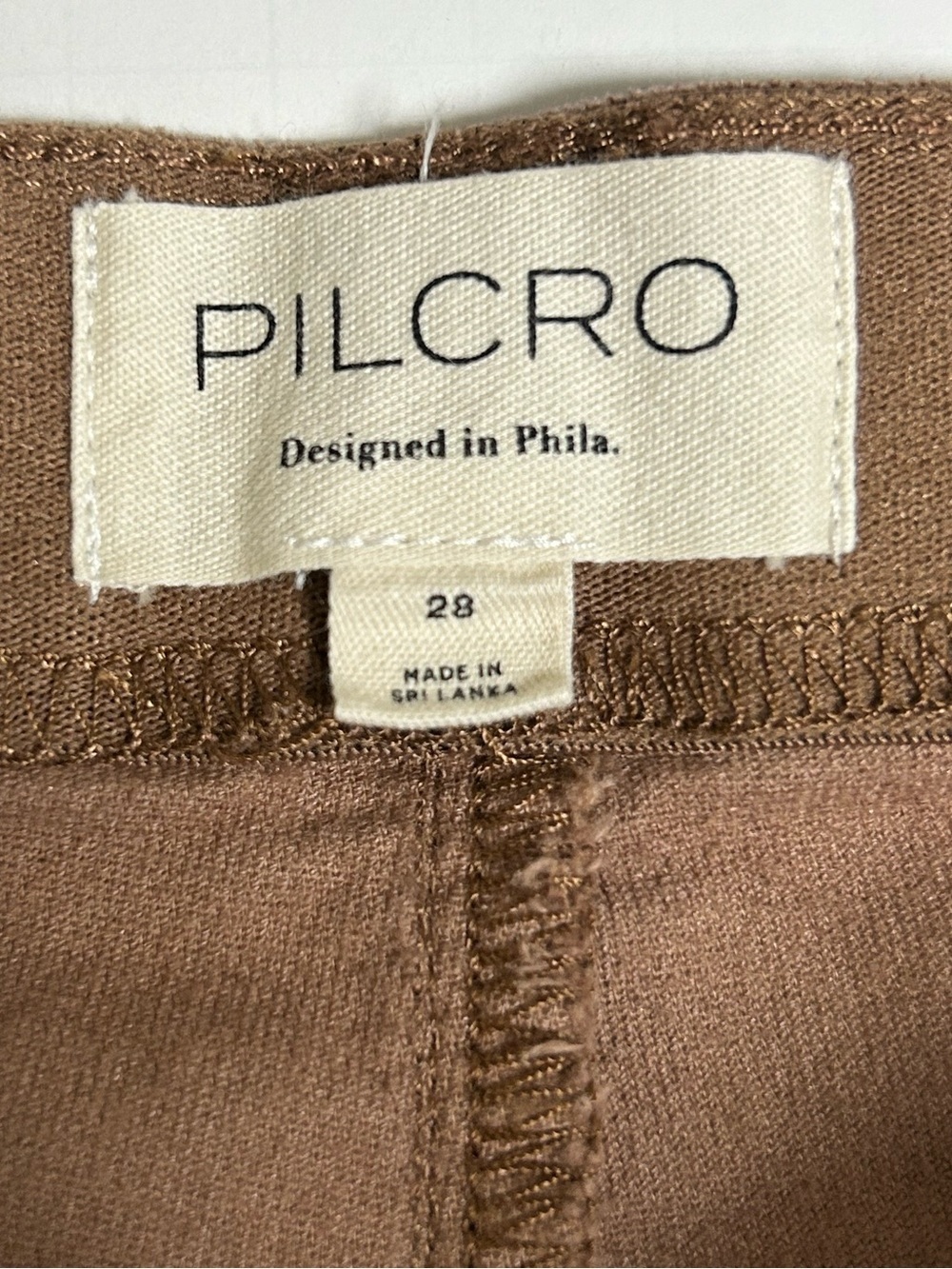 Anthropologie Pilcro Brown Pull-On Corduroy Wide Leg Retro Flare Pants - Picture 7 of 13